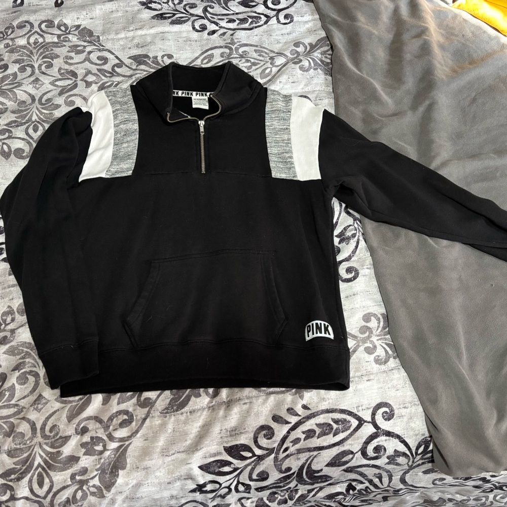 PINK by Victoria’s Secret Black and Gray Sweatshirt